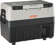 Merkloos / Sans marque Mini koelkast - Mini koelkast voor drankjes - Mini auto koelkast - Draagbare compressor koeler - Koelbox voor kamperen - 55L - AC 100~240V - DC 12/24V - Grijs