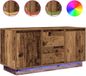 vidaXL Meuble TV avec éclairage LED 100x41x50 cm aspect bois vieilli