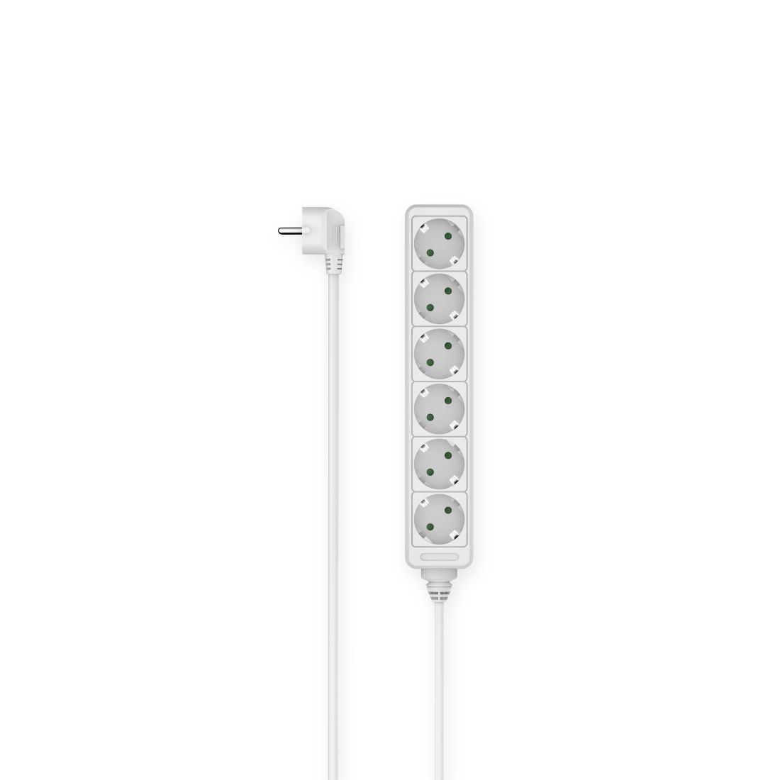 Hama Smart Power Strip - 6 Outlets - 1.4m Cable - White