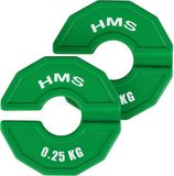 HMS TSN Serie - Progressief Gewicht Talerz - 2 x 0,25 kg - Elastisch - Groen