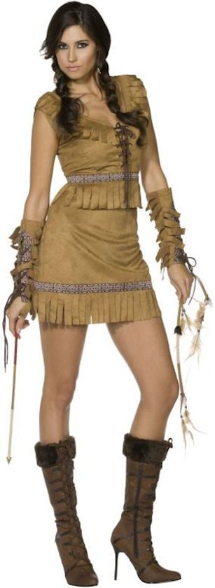 Smiffys Pocahontas Indianen kostuum Sexy verkleedkleding dames maat M 40-42