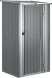 vidaXL Tuinschuur 118,5x97x209,5 cm gegalvaniseerd staal grijs
