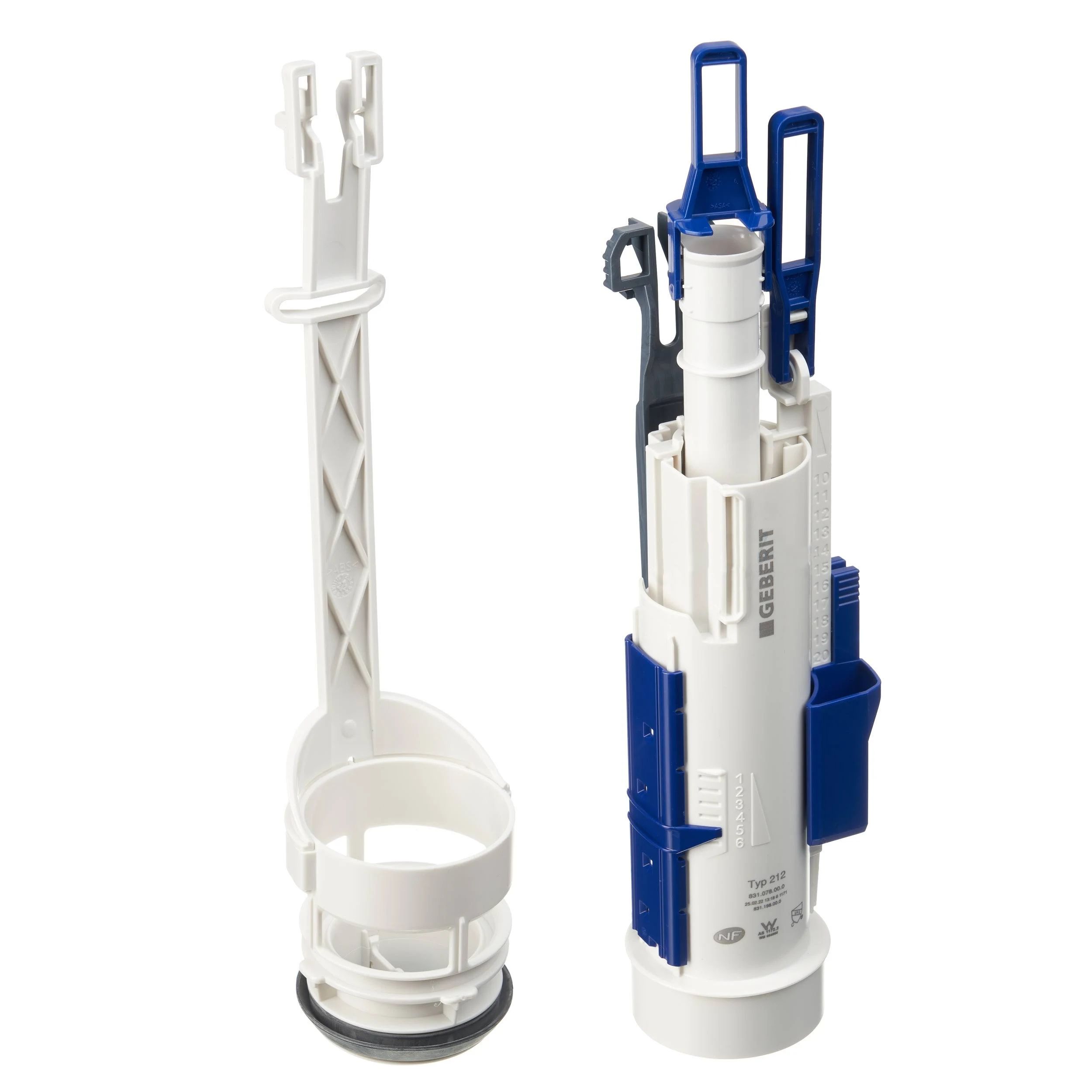 Geberit - Spoel/bodemventiel met houder tbv UP320/UP100/Delta - Wit