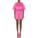 Moschino Combinaison en sergé avec logo intégral Rose