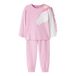 NAME IT MINI pyjama met print en ruches - roze/wit