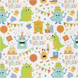 Cadeaupapier Creativ Company Inpakpapier, vrolijke kleuren, Verjaardag, B: 50 cm, 80 gr, 100 m/1 rol