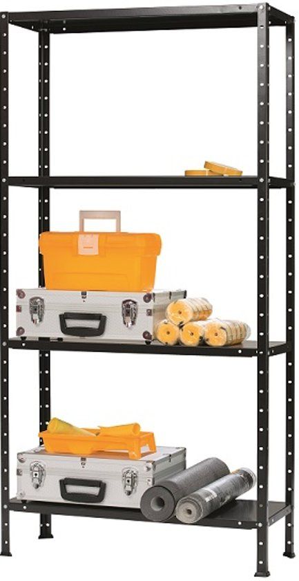 Erro Storage Opbergrek - 150 cm hoog - 75 cm breed - 200 kg - Zwart