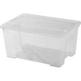 W5 Boîte de rangement en plastique avec couvercle, 45 L