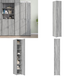 Buffet haut Sonoma gris 30x42,5x185 cm bois d'ingénierie