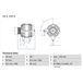 Bosch Alternateur 0 986 040 350 Audi 028 903 027 E 028903028