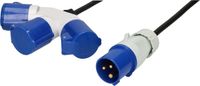 Max Hauri 163897 Stroom Verlengkabel Blauw, Zwart 1.5 m H07RN-F 3G 1,5 mm²