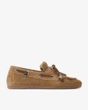 VIA VAI June Loua Mocassins Dames - Suède - Khaki - Maat 38