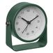 TFA Dostmann Design wekker groen analoog, 60.1042.04, zonder tikgeluid, extra stil, van metaal, incl. achtergrondverlichting, ook geschikt als tafelklok, groen
