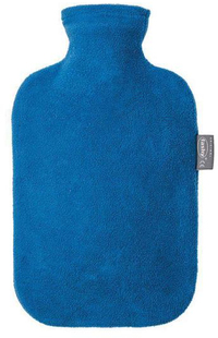 Fashy Warmwaterkruik - Fleece hoes blauw - 2 liter
