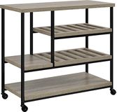 Ameriwood Home Elmwood Multi-Purpose Rollwagen, Distressed Grey Oak