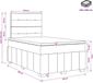 vidaXL Boxspringbed met matras Donkerbruin 120 x 190 cm Stof