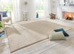 Ikado Modern vloerkleed met wol optiek, crème - 67 x 120 cm