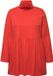 Ulla Popken - Dames - Longshirt met col A-lijn lange mouwen biologische katoen - Baksteenrood - Maat 42+