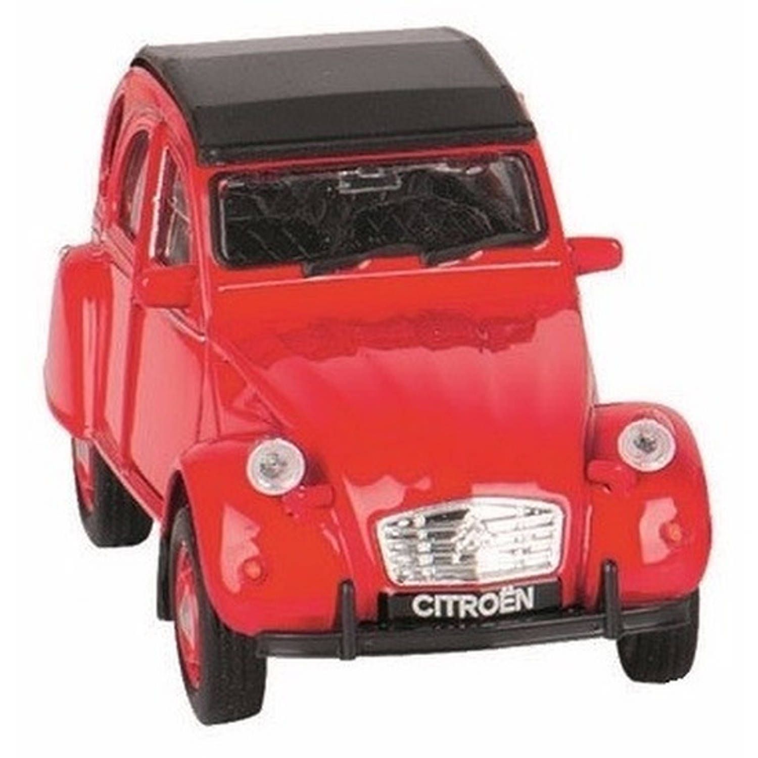 Welly Speelgoed Citroen 2CV rood 1:36 - Metaal - 8719538248687