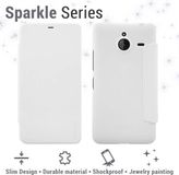 Nillkin - Sparkle slim booktype hoes - Microsoft Lumia 640 XL - wit