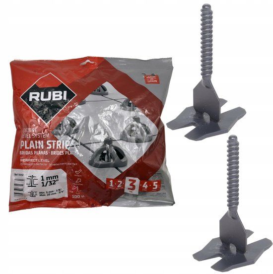 Rubi CYCLONE Tegel nivelleersysteemplaat 1mm 100 st