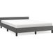 Maison Exclusive Lit double exclusif - Structure de lit avec tête de lit, sans matelas, couleur gris, dimensions 140x200 cm