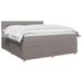 vidaXL Boxspringbed met matras, taupe, 160 x 200 cm, met stoffen bekleding