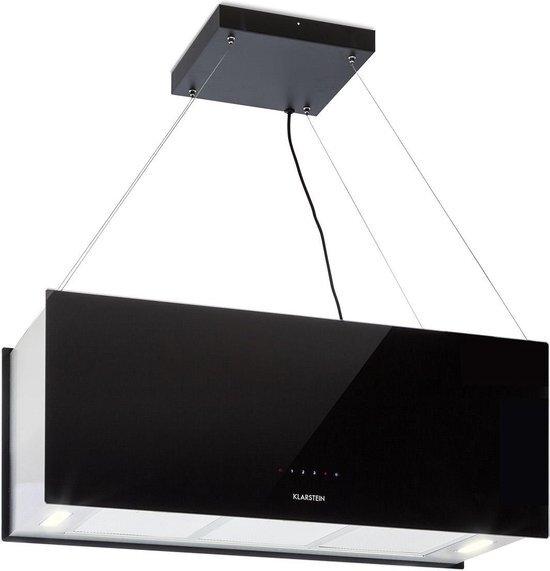 Klarstein Kronleuchter XL eilandafzuigkap - 90cm afvoer: 590m³/h - led touch - zwart