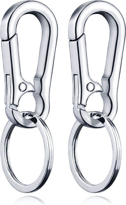 LGT JWLS Lookinggoodtoday Sleutelhanger Zilveren Karabijnhaak - Set van 2 stuks