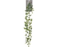 Louis Maes kunstplant blaadjes slinger Klimop/hedera - groen/wit - 180 cm