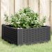 Maison Exclusive - Jardinière avec brochettes de terre, noir, 42,5 x 42,5 x 28,5 cm, PP