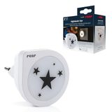 reer NightGuide Star Led-nachtlampje met schemeringssensor, warmwit licht, energiebesparend, voor stopcontacten, modern cozy design met sterrenmotief