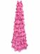 Ornement velours sapin nœuds 80cm rose