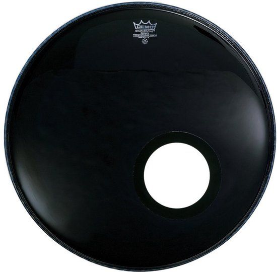 Remo Powerstroke 3 Ebony 22" Bass Drum Reso - Bass drumvel