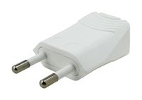 Rechte 4 mm 10 A 250 V witte stekker