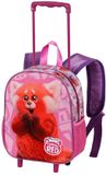 Karactermania Disney Turning Red Yaay Kleine 3D Rugzak met Wielen Trolley Reistas Roze