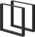 Vicco Pieds de table - 80 x 72 cm Carré Noir