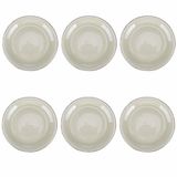 Set van 6 fruitborden Ø 19,3 cm van aardewerk, handbeschilderd, zand, 4 tinten