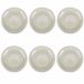 Set van 6 fruitborden Ø 19,3 cm van aardewerk, handbeschilderd, zand, 4 tinten