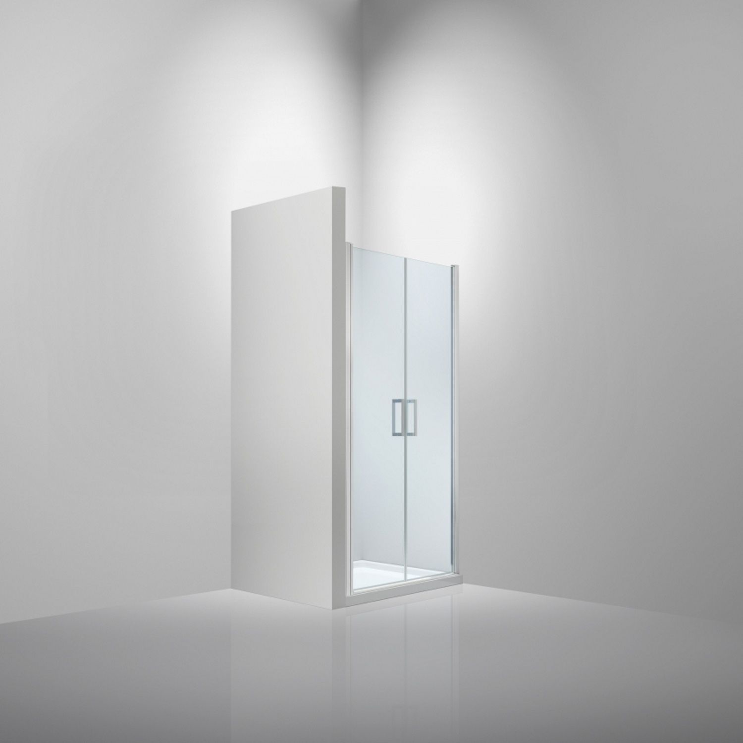 van Rijn Pendeldeuren ST02 Salondeur - 100x200 cm - 6 mm - Chroom