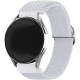 Strap-it Samsung Galaxy Watch 4 Classic 42mm verstelbaar geweven bandje (wit)