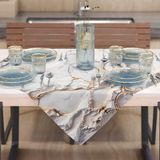 PETTI Artigiani Italiani - Modern tafelkleed met grijs marmereffect, 90 x 90 cm, 100% Made in Italy