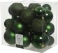 Decoris Kerstballen - 26x st - donkergroen - 6-8-10 cm - kunststof - kerstversiering