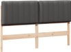 vidaXL Gestoffeerd hoofdbord Bruin en Donkergrijs 150 cm