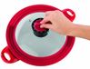 TV Unser Original Bratmaxx 02982 Universeel 2-in-1 Glazen Deksel met Timer Rood