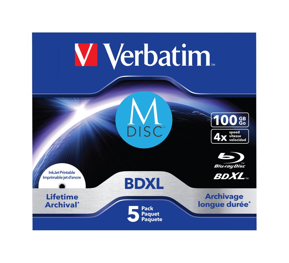 Verbatim M-Disc Blu-ray 100 GB - 5 stuks - 43834