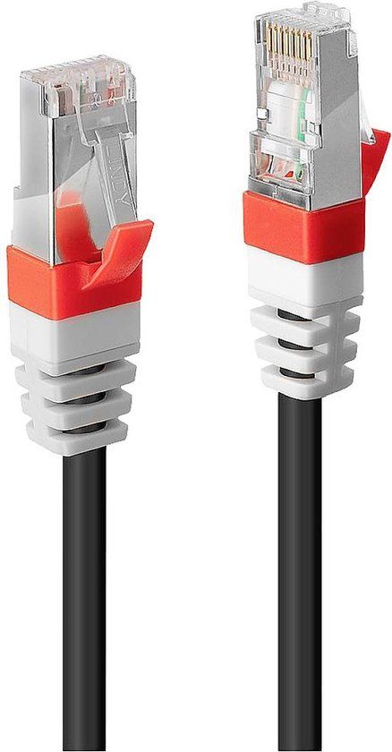LINDY 45363 RJ45 Netwerkkabel, patchkabel CAT 6A S/STP 1.00 m Zwart 1 stuk(s)