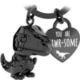 Merkloos / Sans marque LANOLU Dinosaurus Mini Rex Geluksbrenger Sleutelhanger