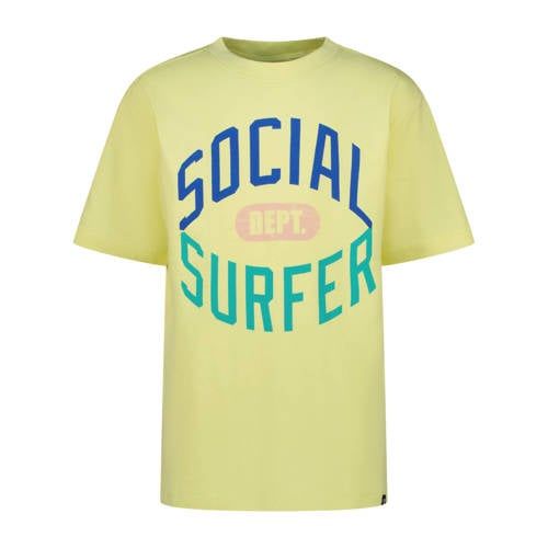 Vingino T-shirt geel Jongens Katoen Ronde hals Printopdruk - maat 176