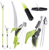 KADAX 2-in-1 takkenzaag met geïntegreerde takkenschaar, boomzaag met telescoopsteel 142–287 cm